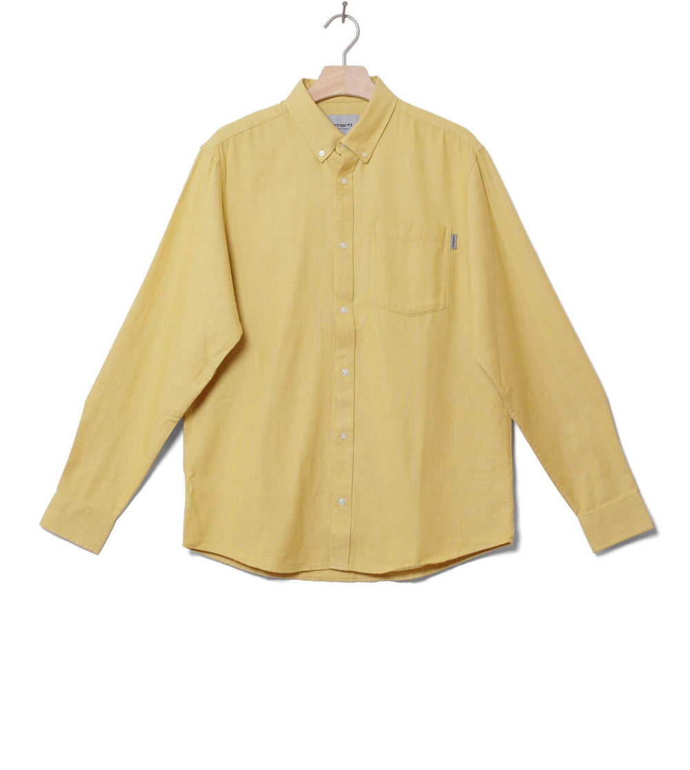 Carhartt WIP Shirt Dalton yellow flour heavy rinsed