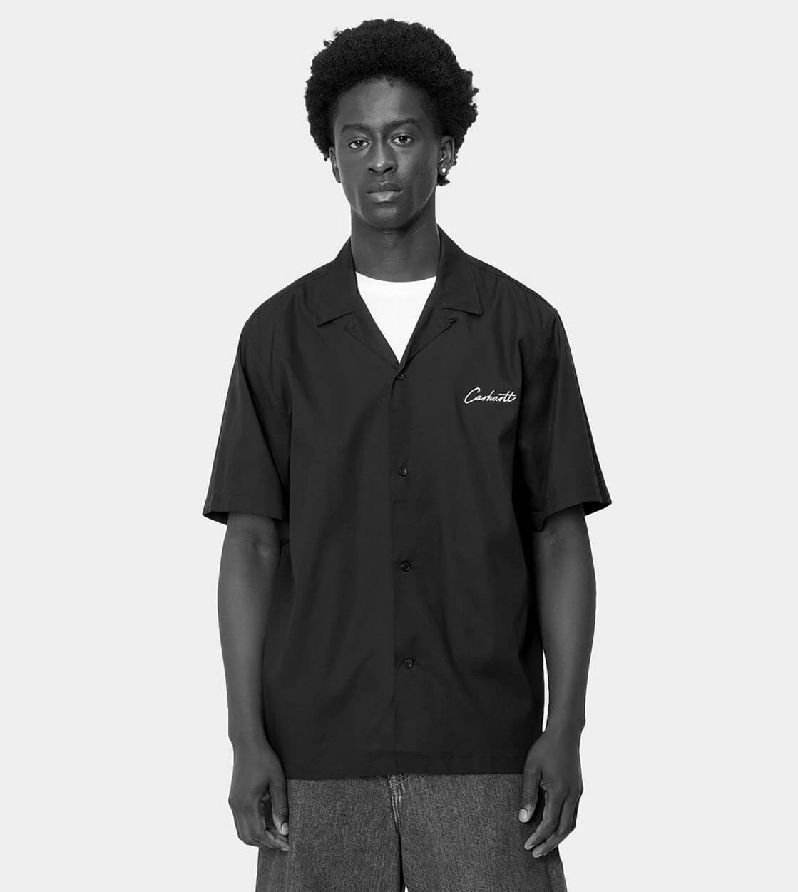 Carhartt WIP Shirt SS Delray white/black