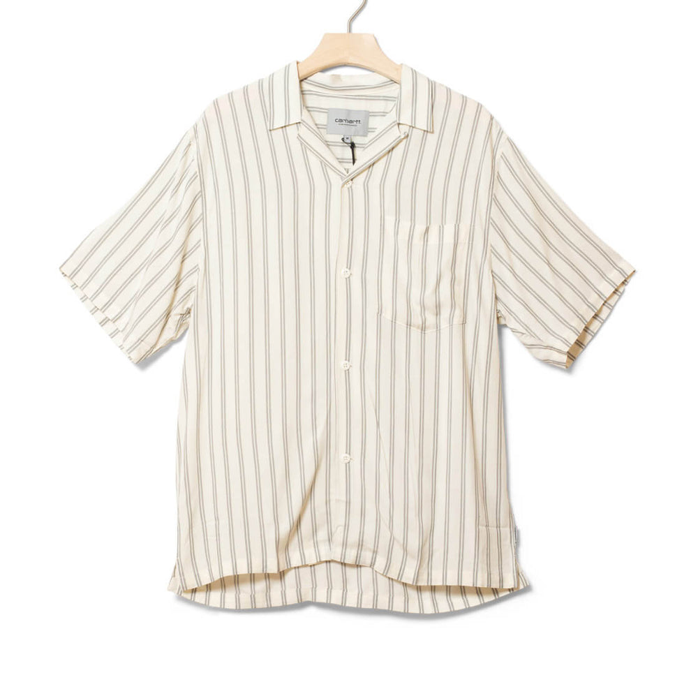 Carhartt WIP Shirt SS Reyes beige reyes stripe/wax/black