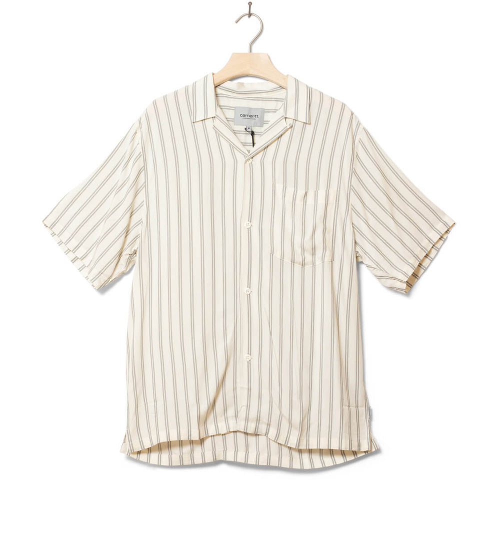 Carhartt WIP Shirt SS Reyes beige reyes stripe/wax/black