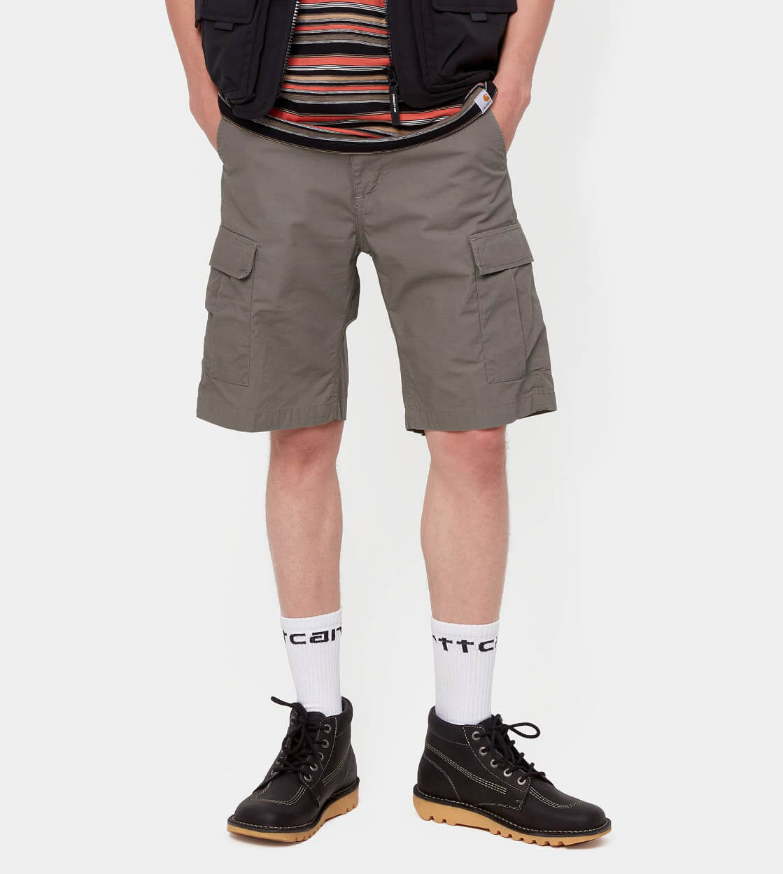 Carhartt WIP Shorts Aviation grey anchor rinsed