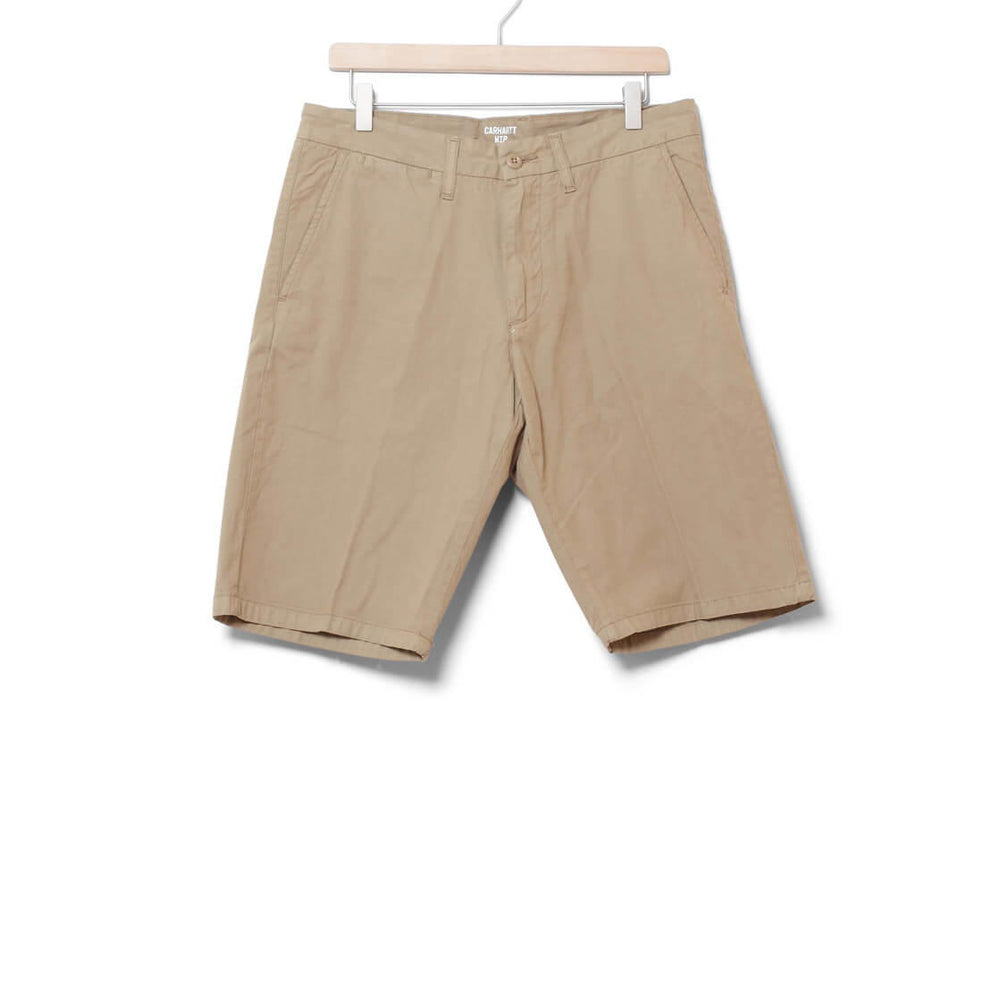 Carhartt WIP Shorts Johnson Midvale beige leather