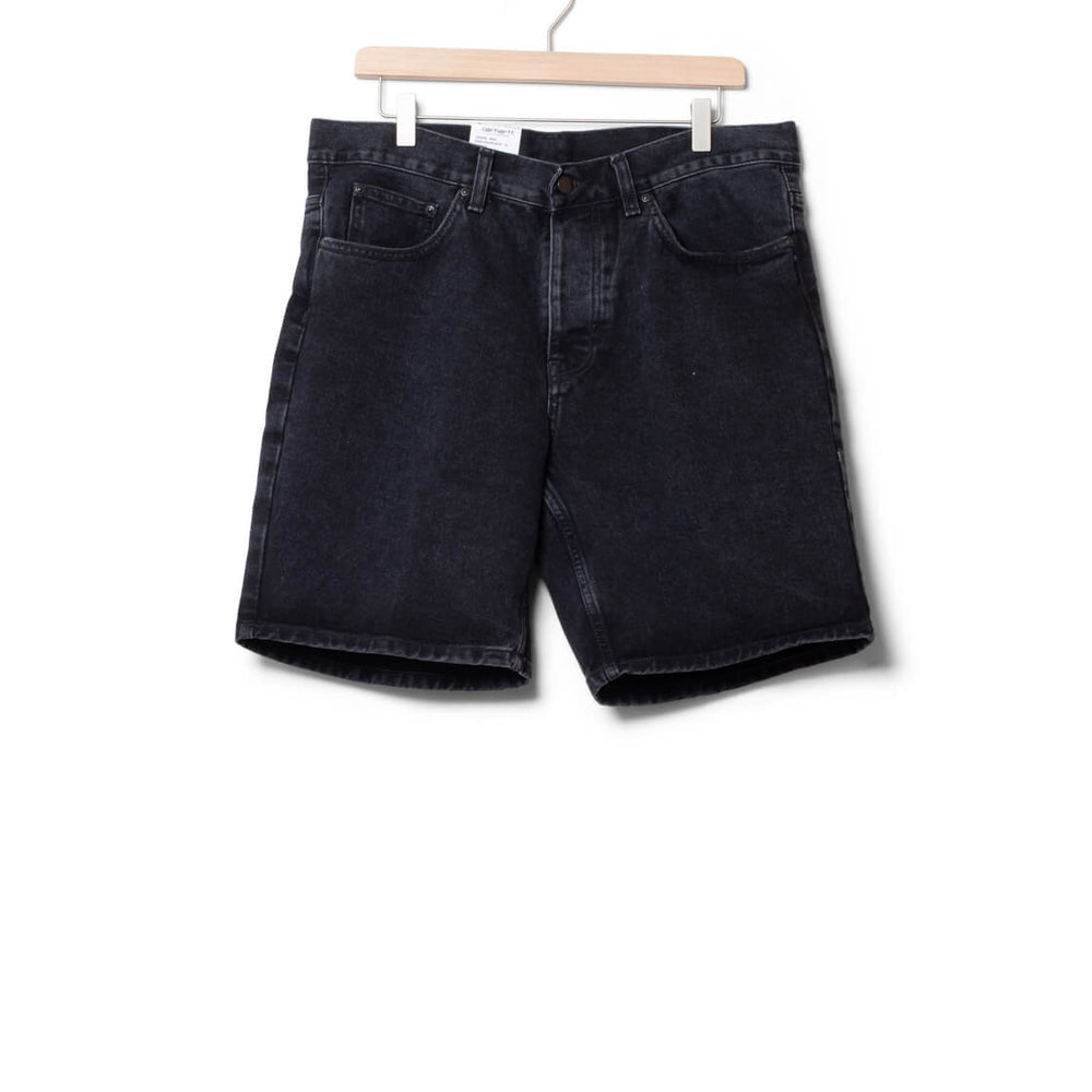 Carhartt WIP Shorts Newel Maitland grey black stone washed