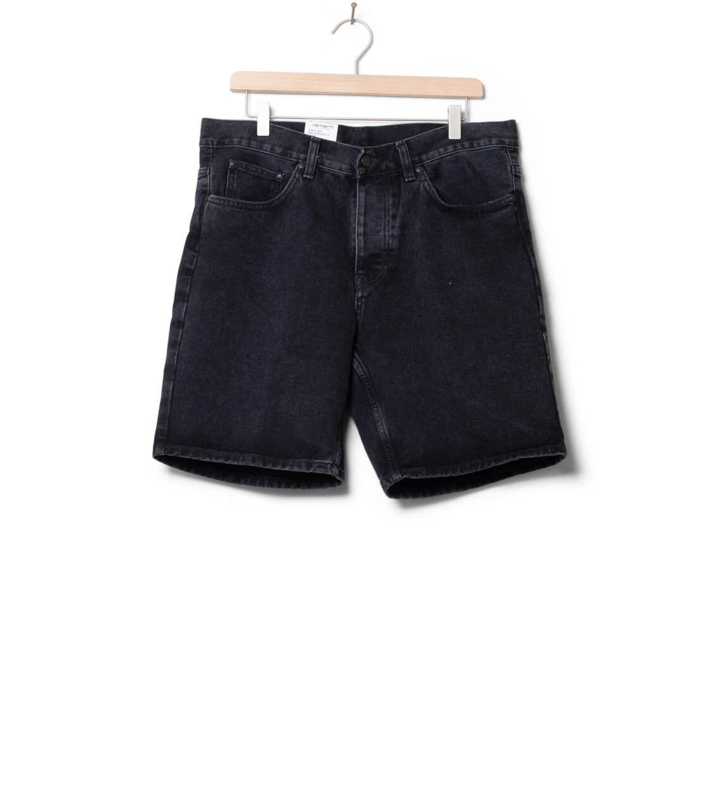 Carhartt WIP Shorts Newel Maitland grey black stone washed