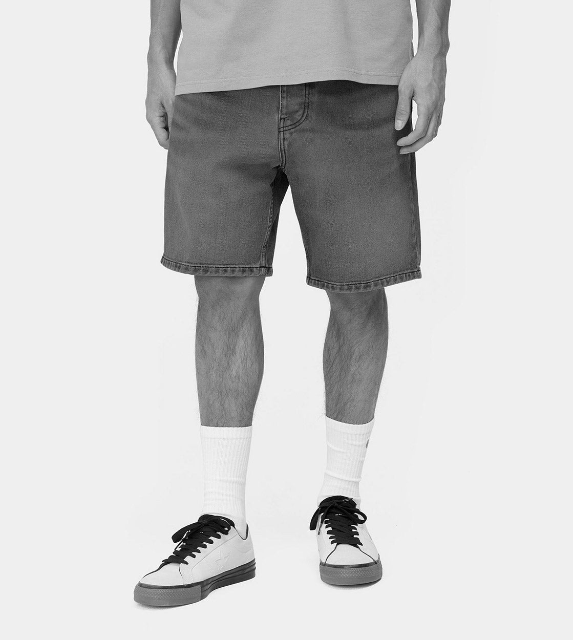 Carhartt WIP Shorts Newel Parkland Denim brown tamarind worn washed