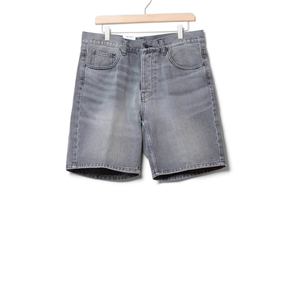 Carhartt WIP Shorts Newel grey black light used wash