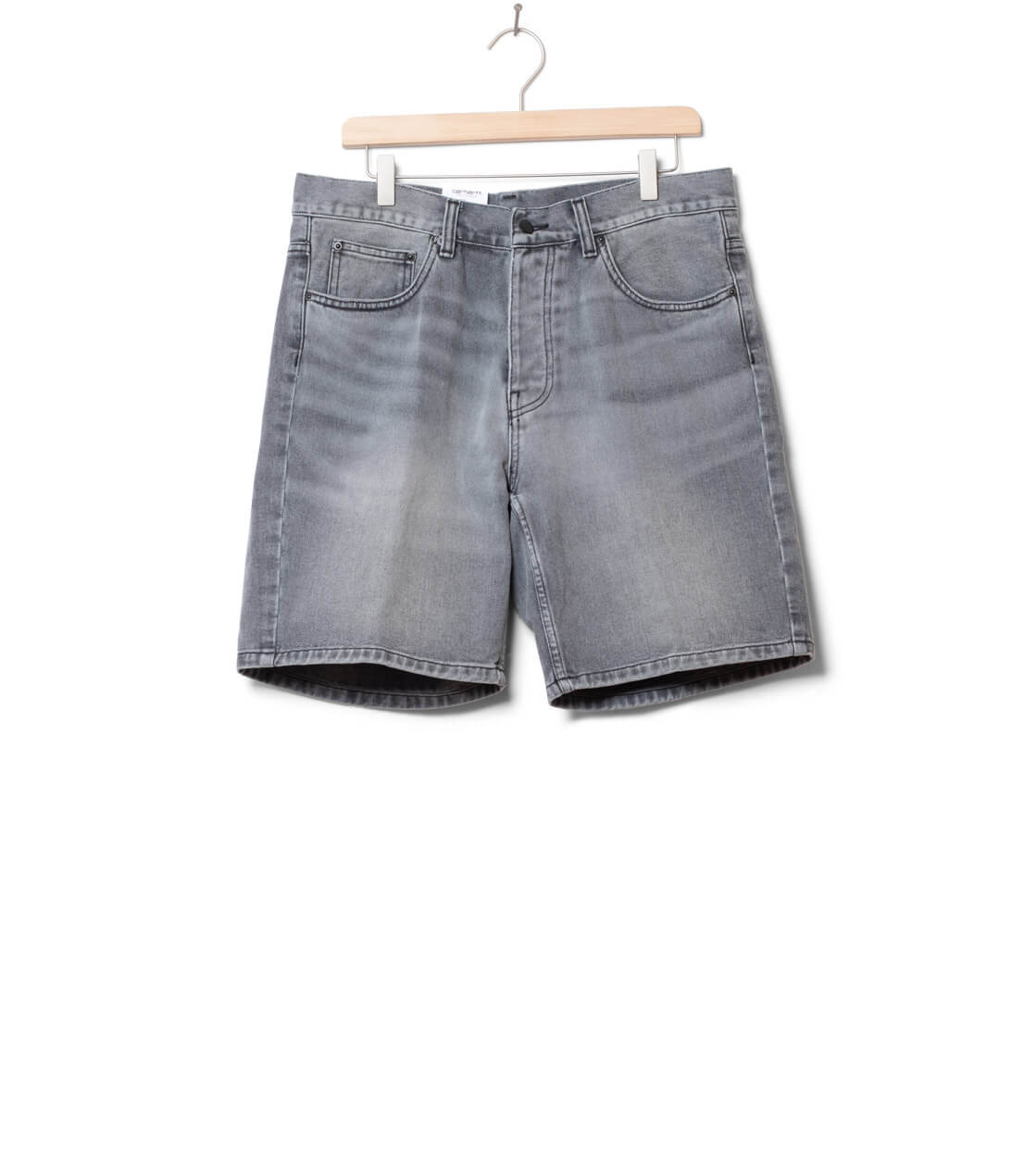 Carhartt WIP Shorts Newel grey black light used wash