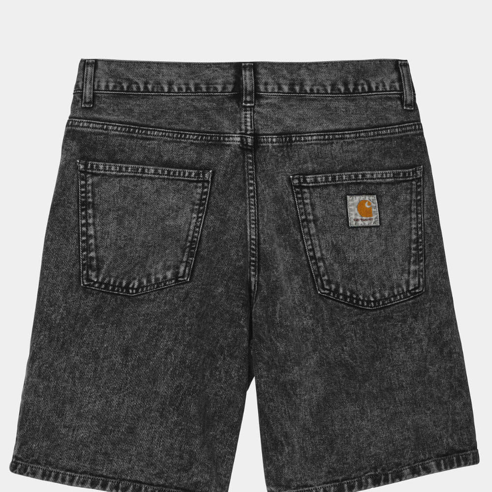 Carhartt WIP Shorts Newel grey black worn washed