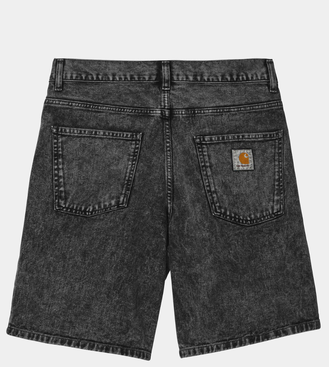 Carhartt WIP Shorts Newel grey black worn washed