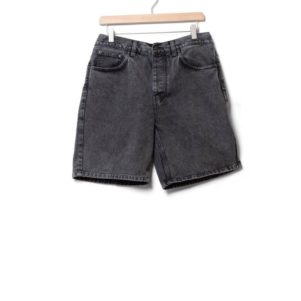 Carhartt WIP Shorts Newel grey black worn washed