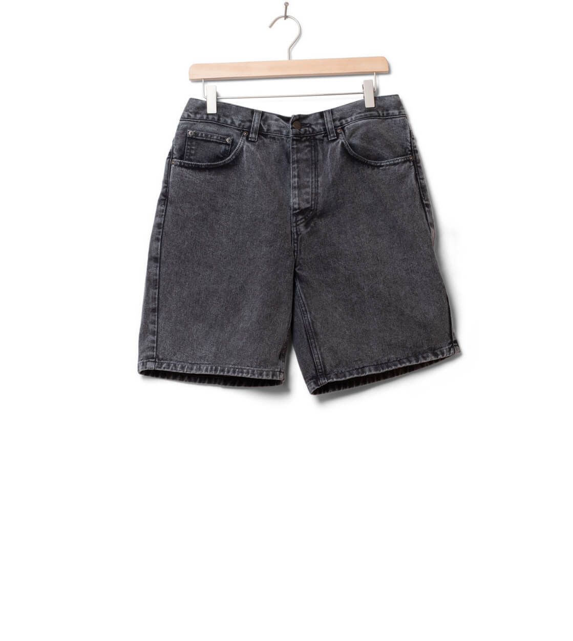 Carhartt WIP Shorts Newel grey black worn washed