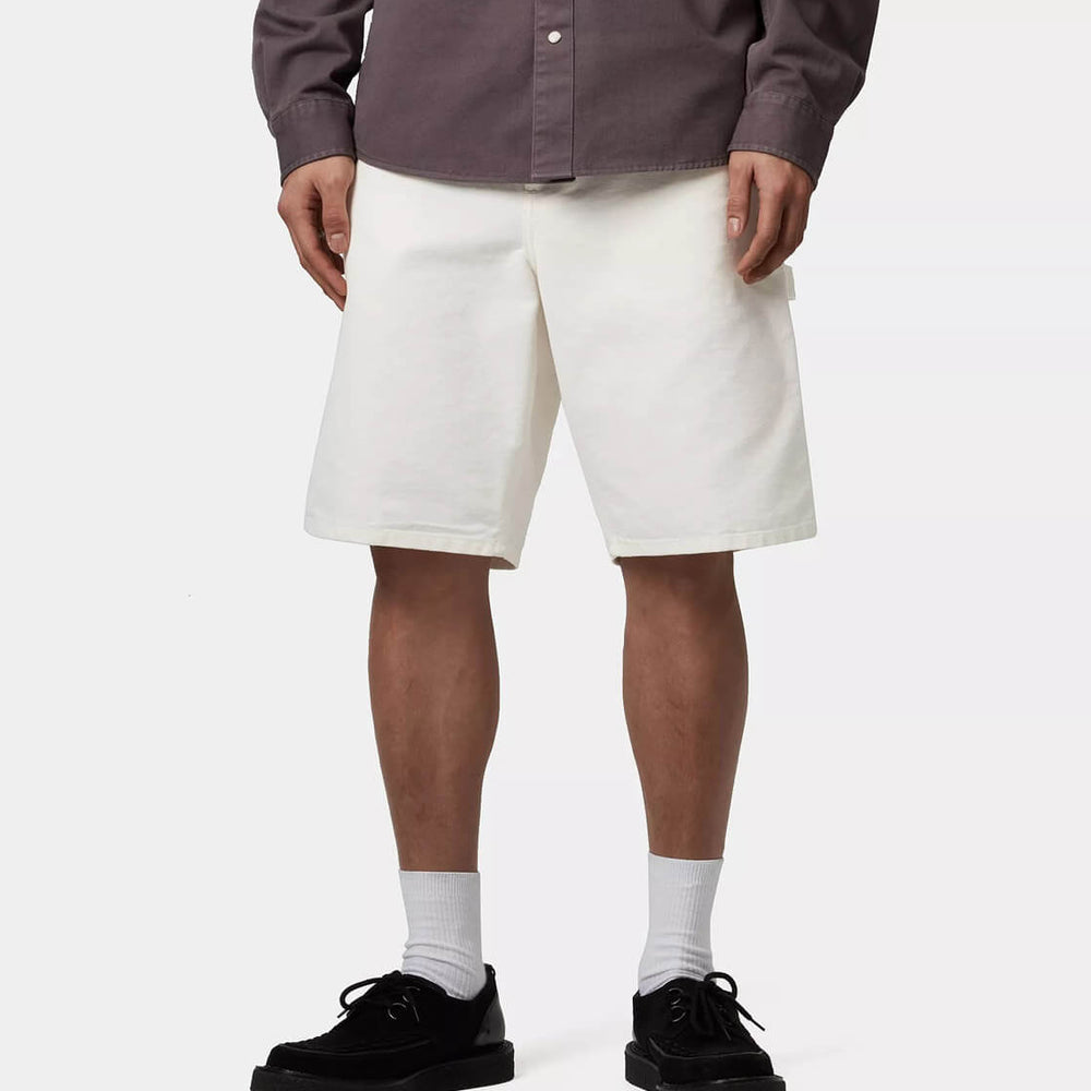 Carhartt WIP Shorts Single Dearborn white wax
