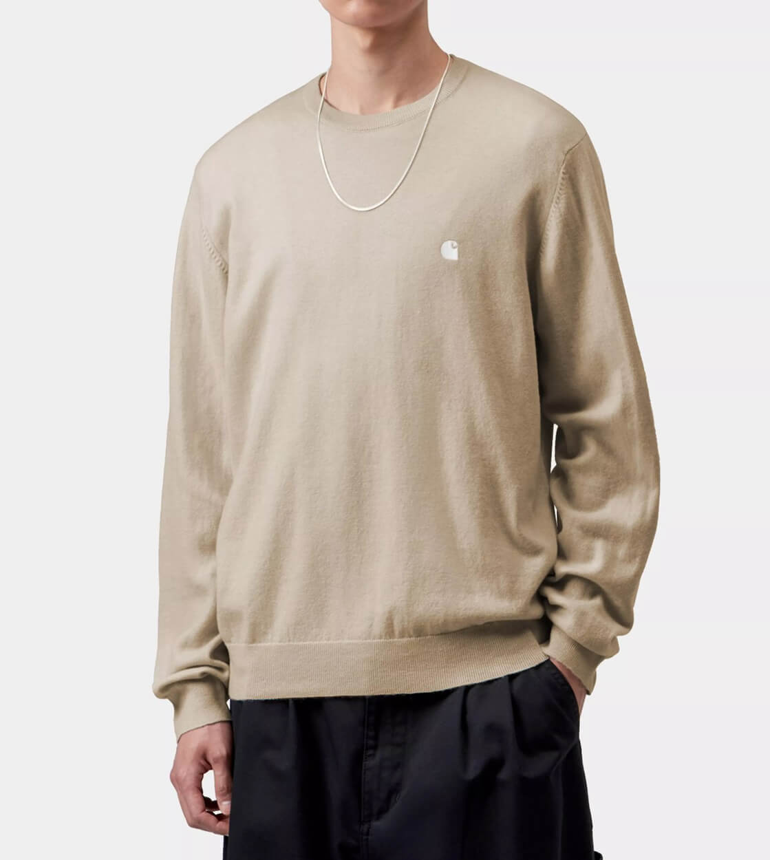 Carhartt WIP Sweater Madison beige fleur de sel wax