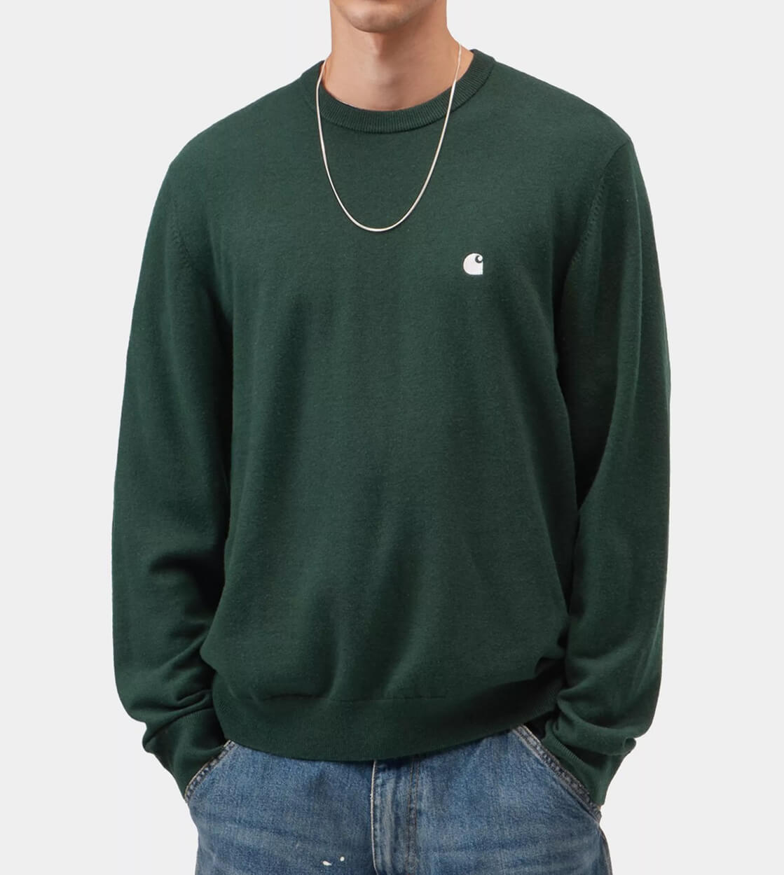 Carhartt WIP Sweater Madison green dark scarab wax