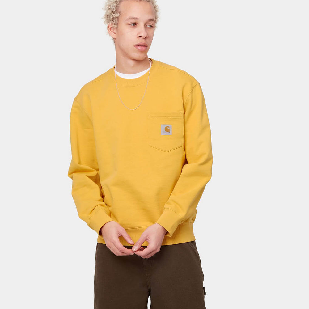 Carhartt WIP Sweater Pocket yellow popsicle