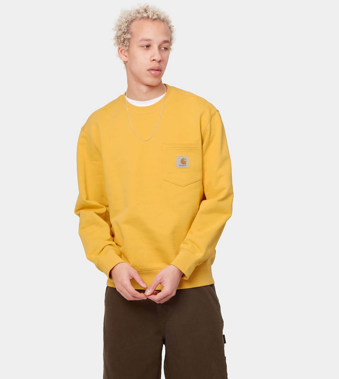 Carhartt WIP Sweater Pocket yellow popsicle