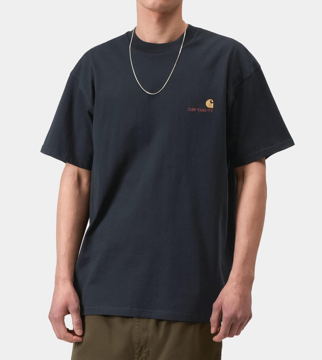 Carhartt WIP T-Shirt American Script blue deep night