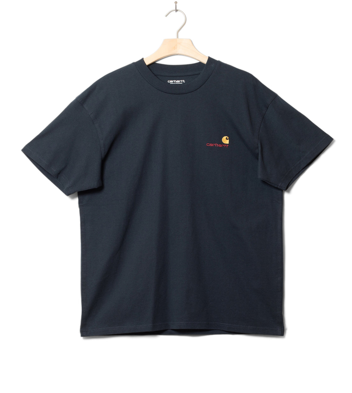 Carhartt WIP T-Shirt American Script blue deep night