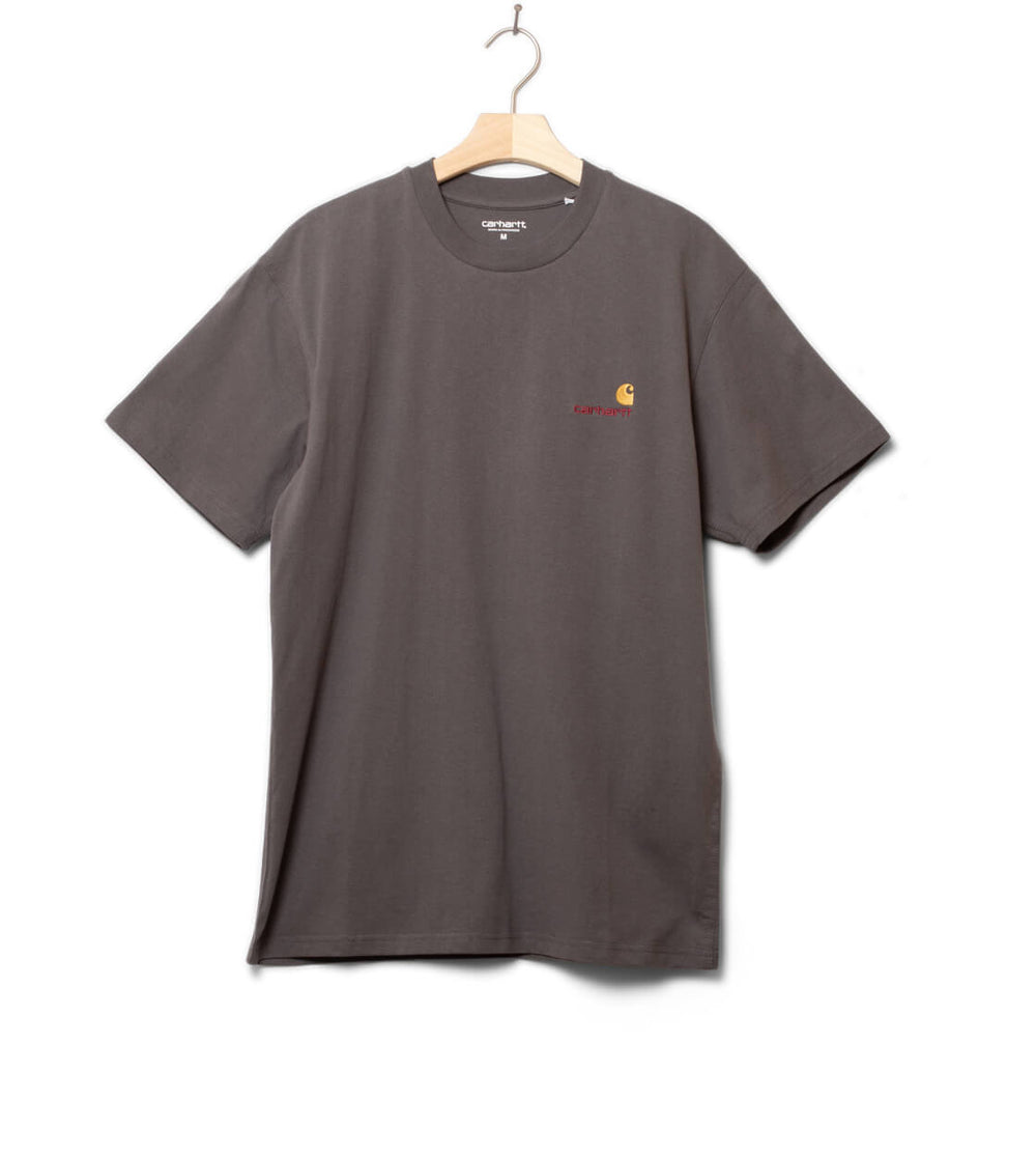 Carhartt WIP T-Shirt American Script grey prophry
