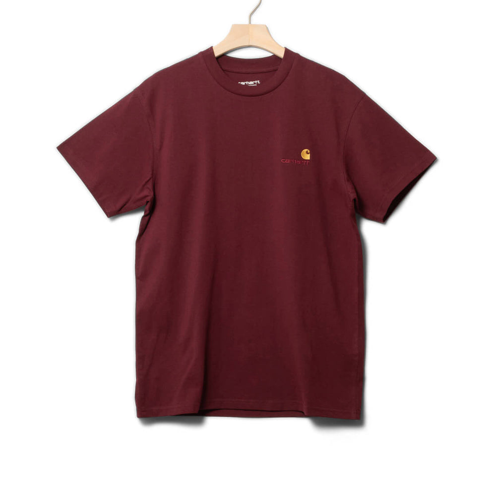 Carhartt WIP T-Shirt American Script red malbec