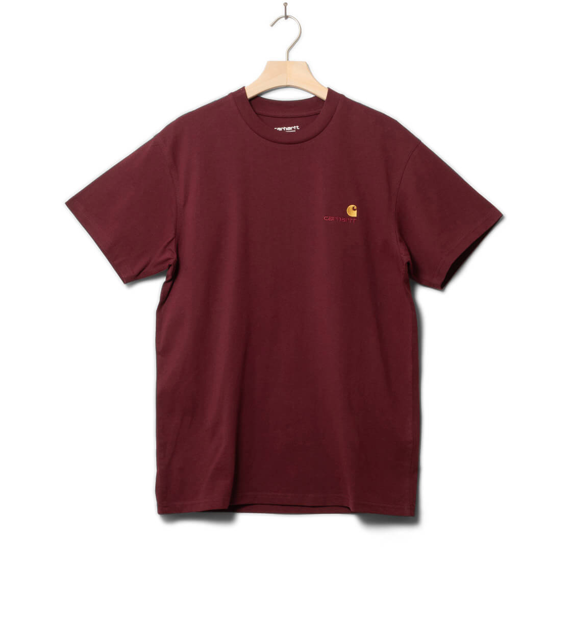 Carhartt WIP T-Shirt American Script red malbec