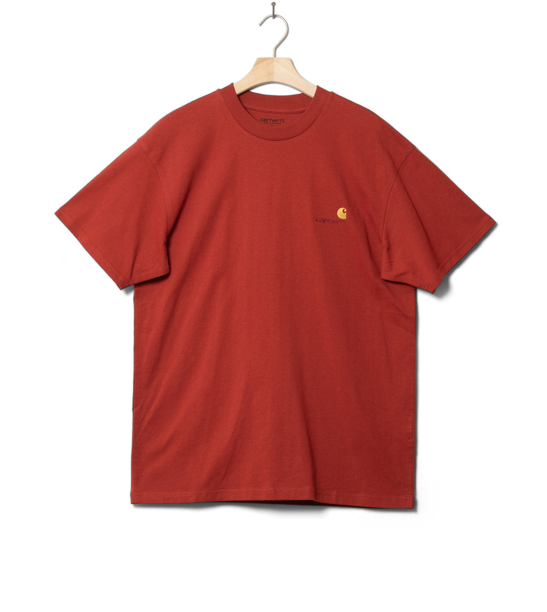 Carhartt WIP T-Shirt American Script red oxide