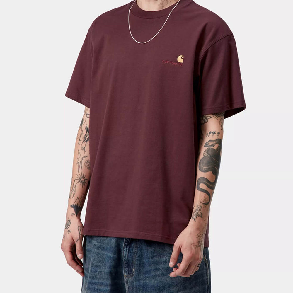 Carhartt WIP T-Shirt American Script red rondo