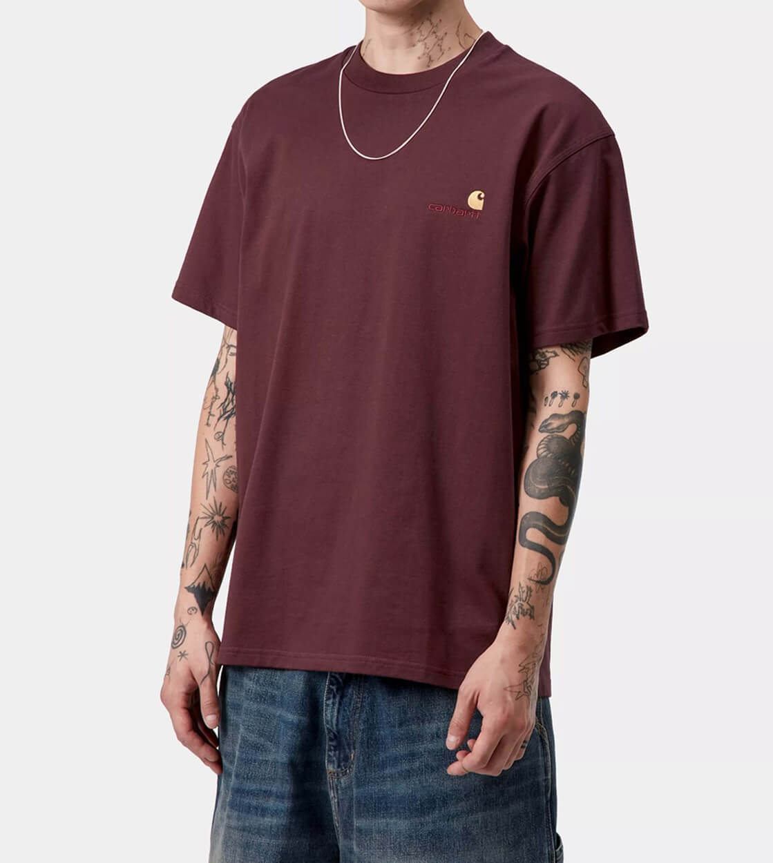 Carhartt WIP T-Shirt American Script red rondo