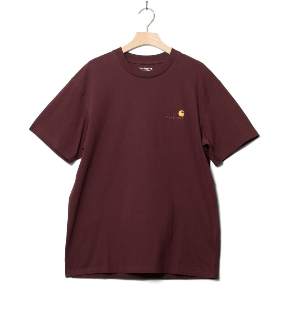 Carhartt WIP T-Shirt American Script red rondo