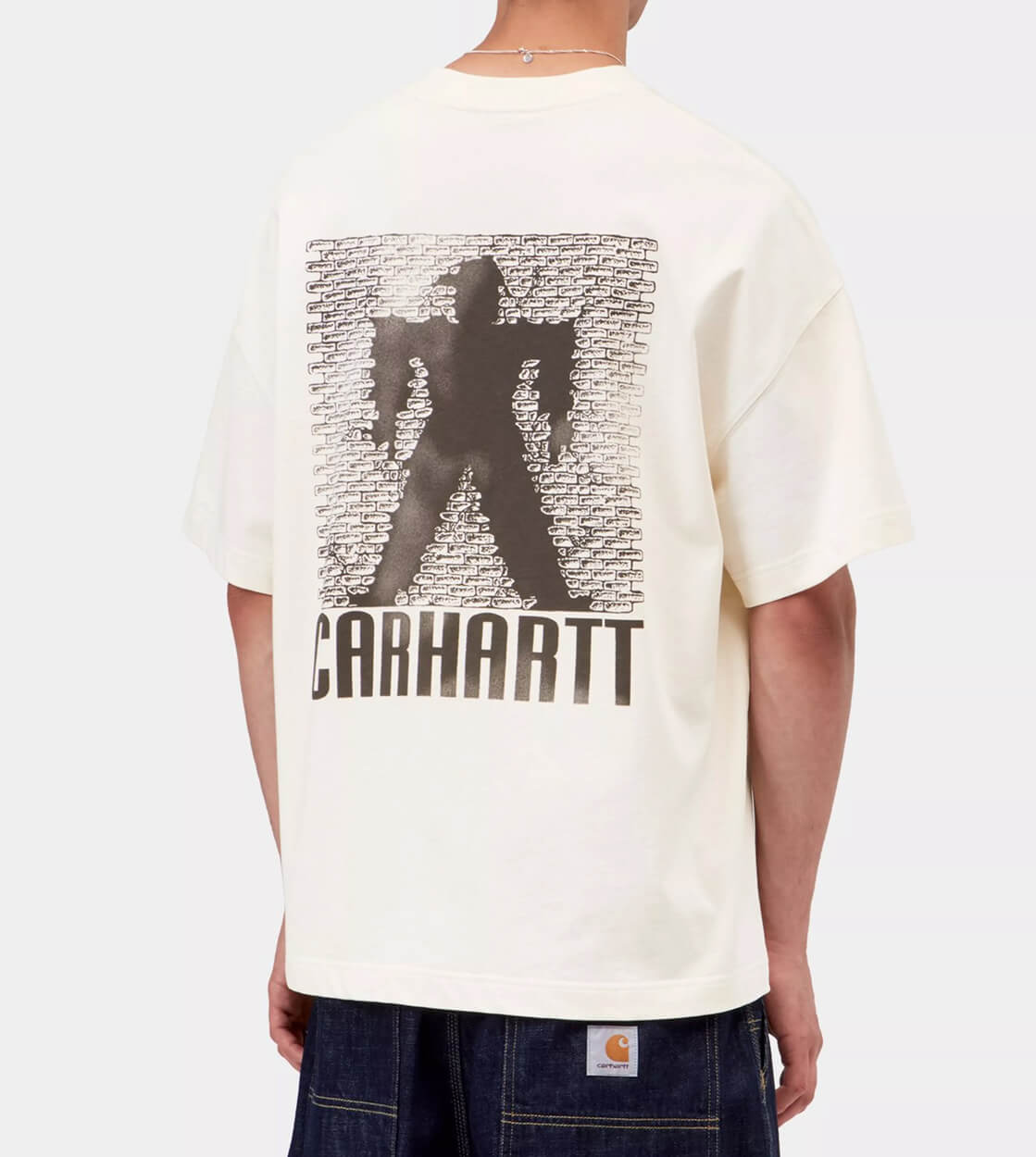 Carhartt WIP T-Shirt Bricky Man beige wax stone dyed