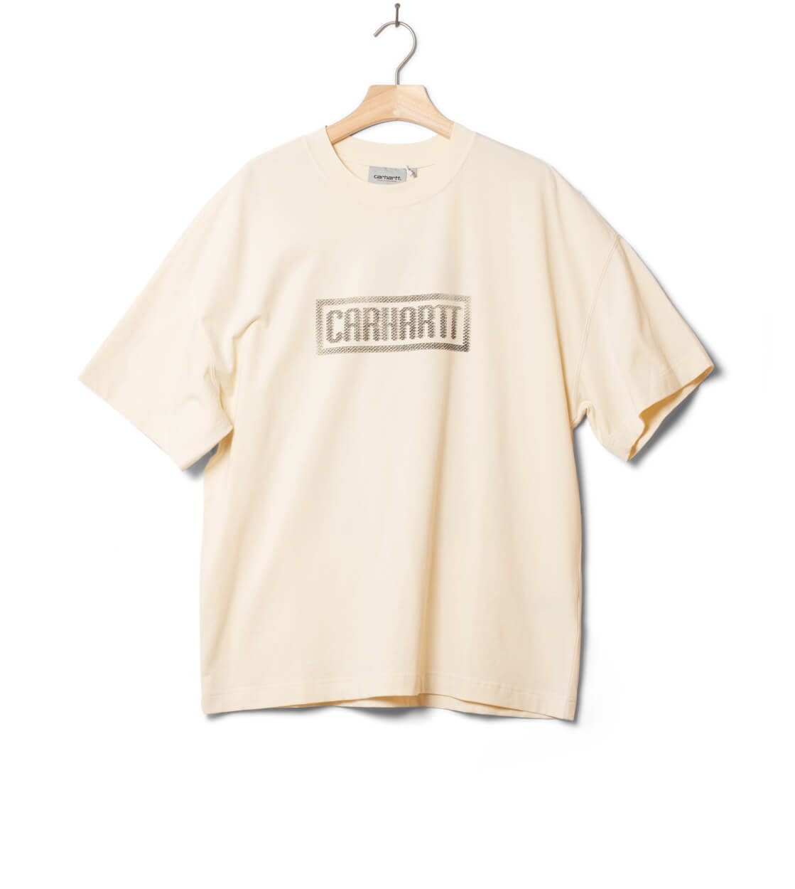 Carhartt WIP T-Shirt Bricky Man beige wax stone dyed