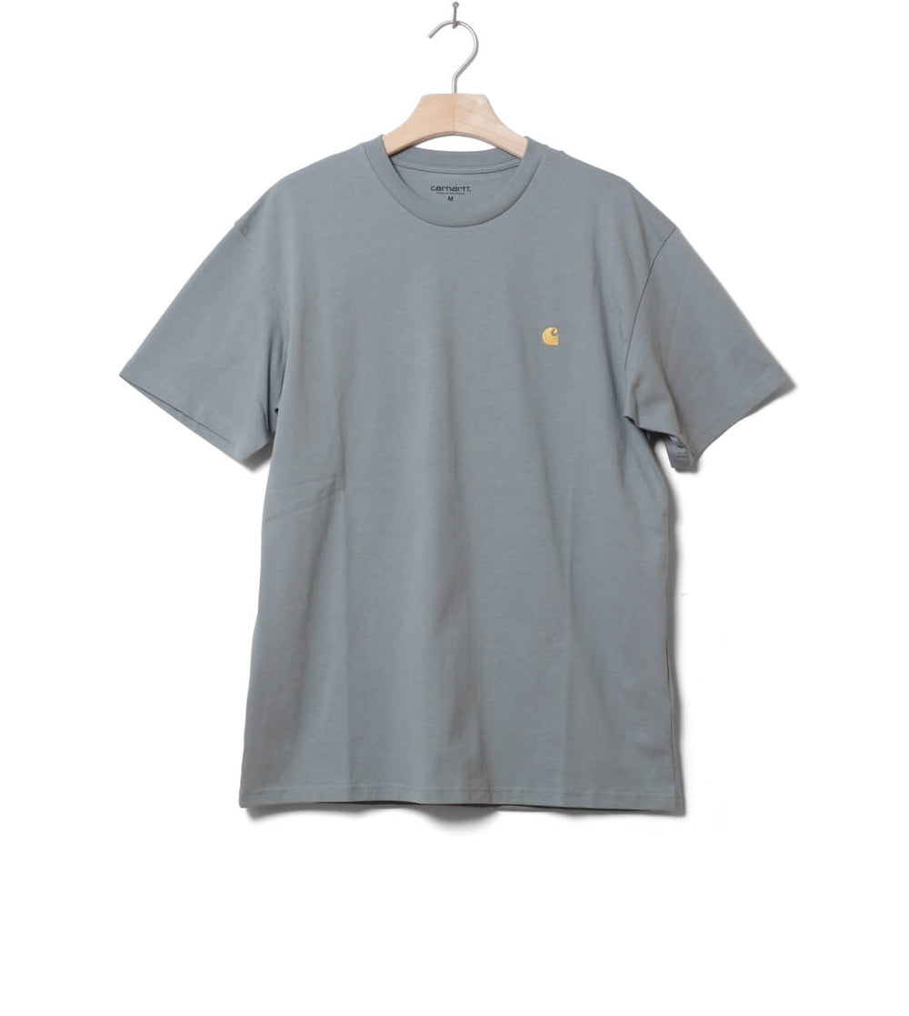 Carhartt WIP T-Shirt Chase blue cloudy/gold