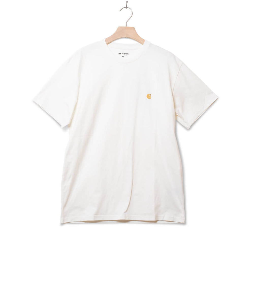 Carhartt WIP T-Shirt Chase white wax/gold