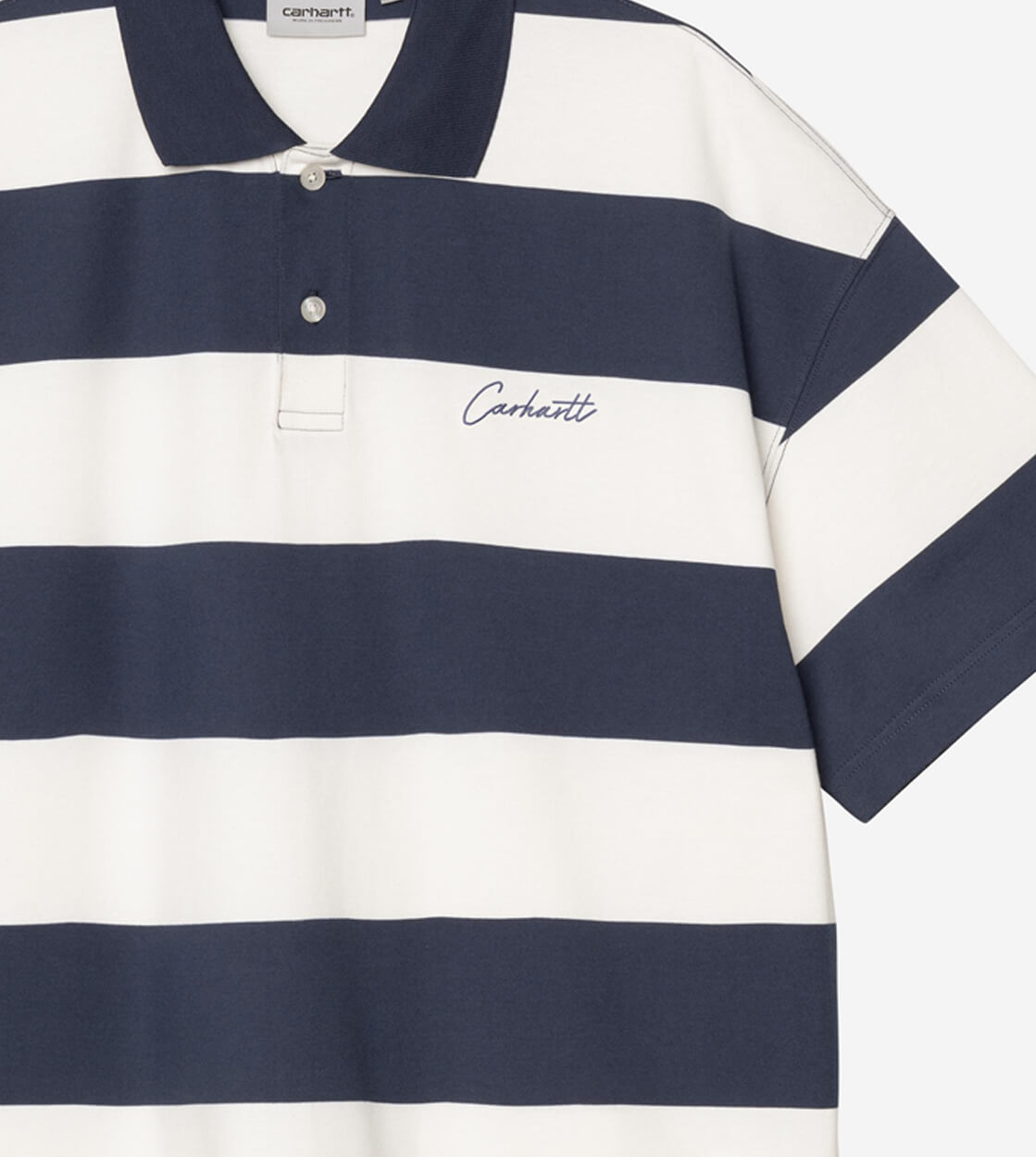 Carhartt WIP T-Shirt Delray Polo blue delray stripe