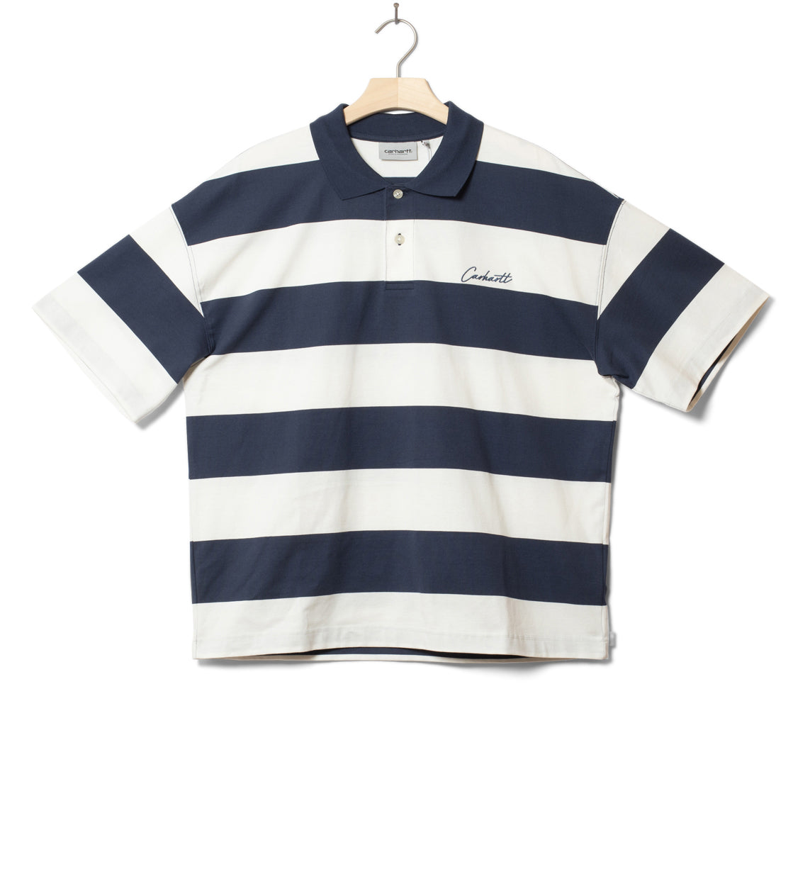 Carhartt WIP T-Shirt Delray Polo blue delray stripe