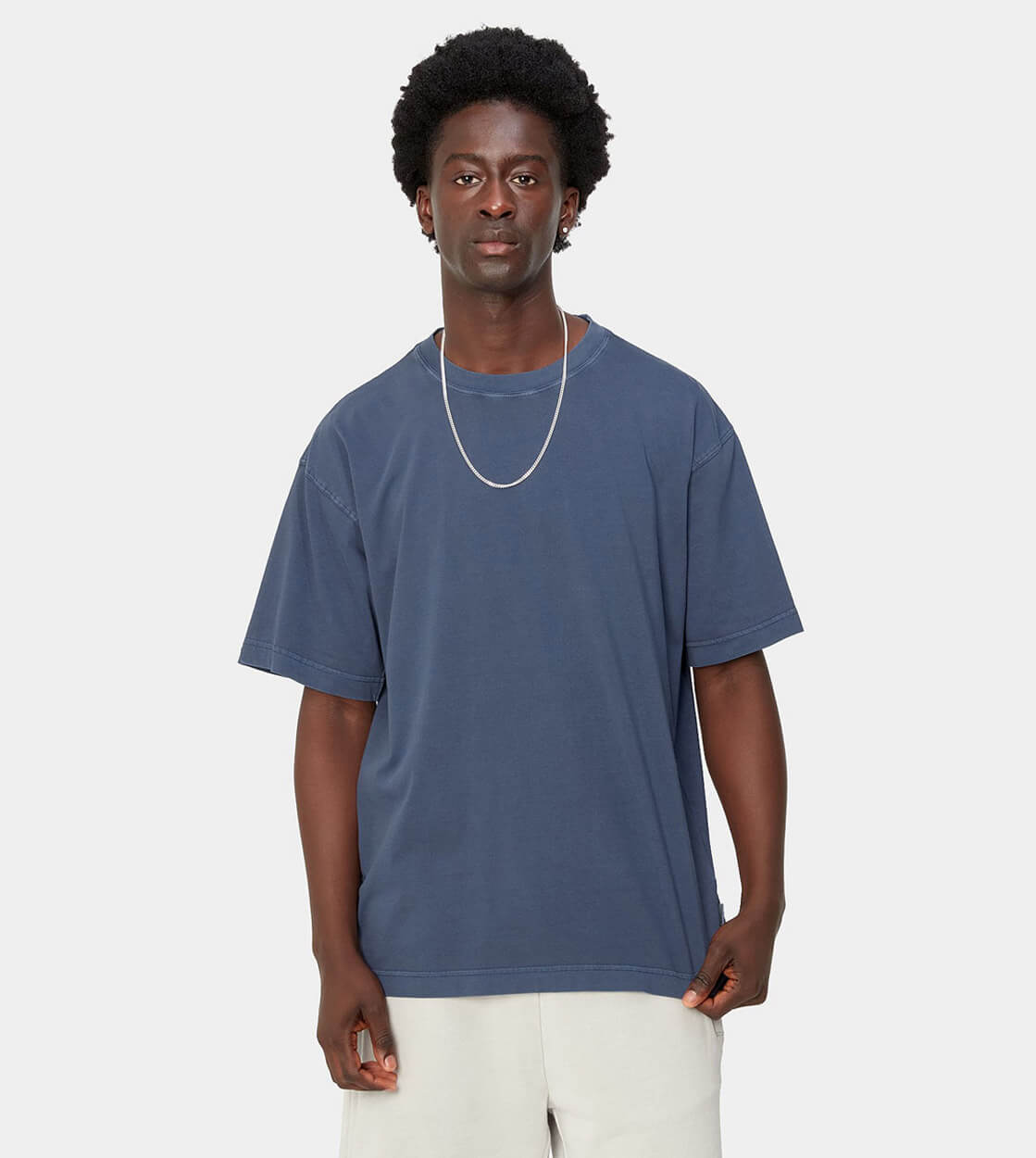 Carhartt WIP T-Shirt Dune blue elder garment dyed