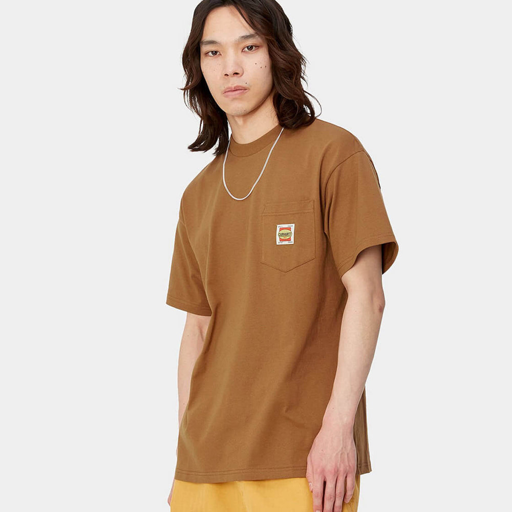 Carhartt WIP T-Shirt Field Pocket brown hamilton