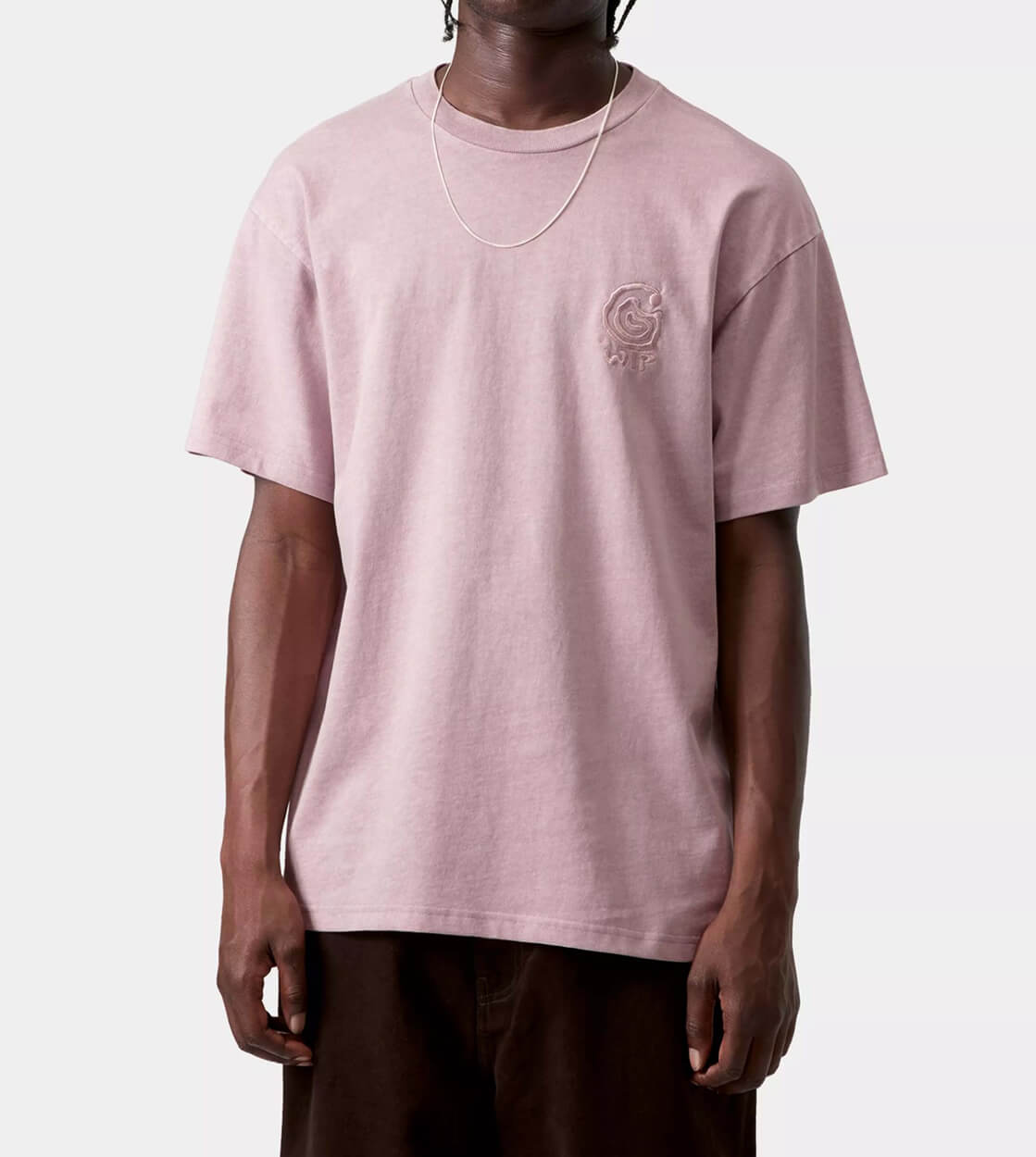 Carhartt WIP T-Shirt Helix Redux pink fog garment dyed