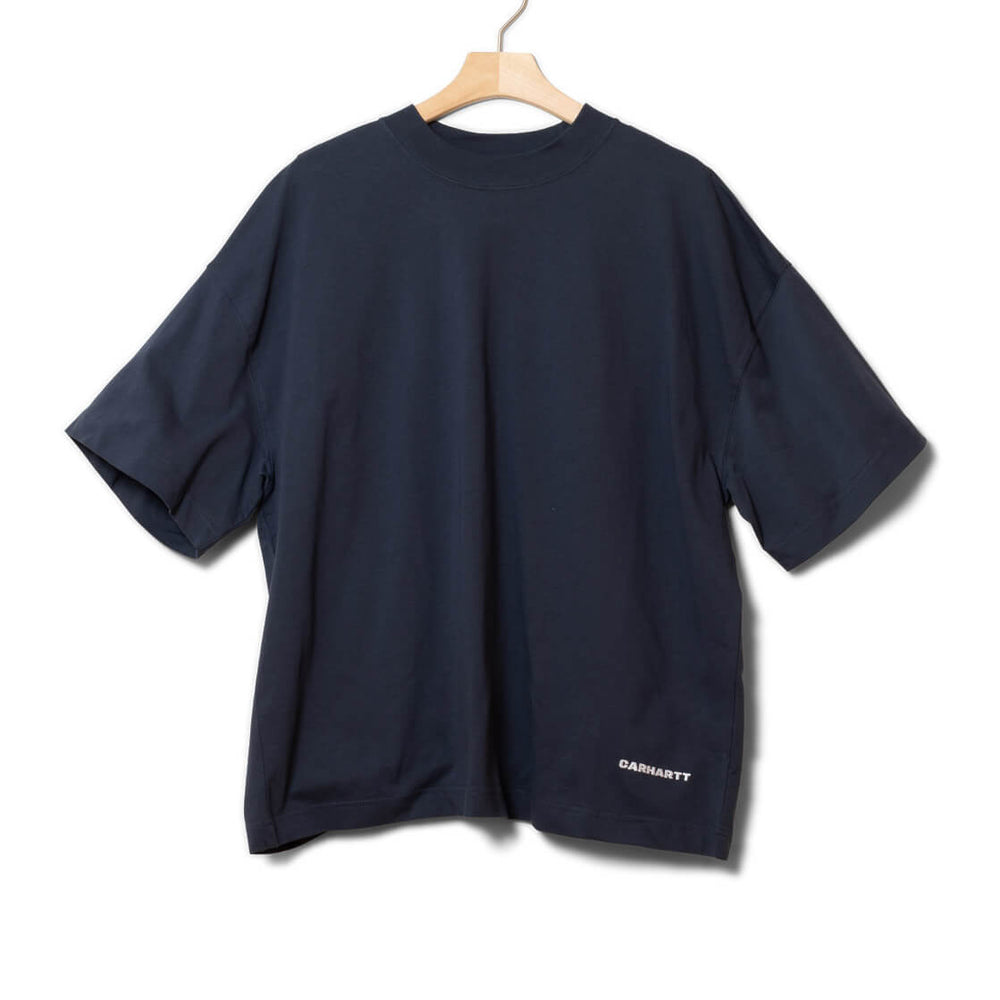 Carhartt WIP T-Shirt Script Link blue/white
