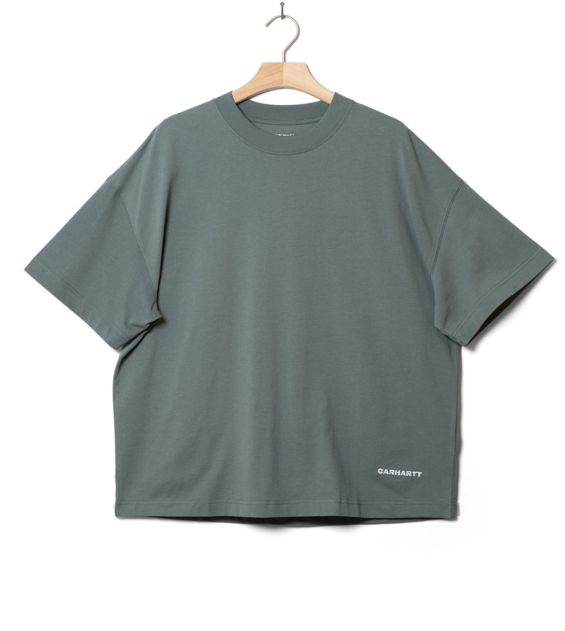 Carhartt WIP T-Shirt Script Link green velvet/white