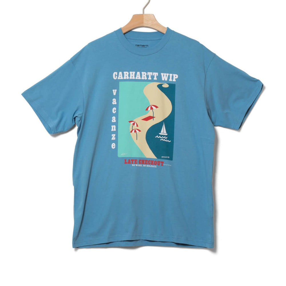 Carhartt WIP T-Shirt Vacanze blue piscine