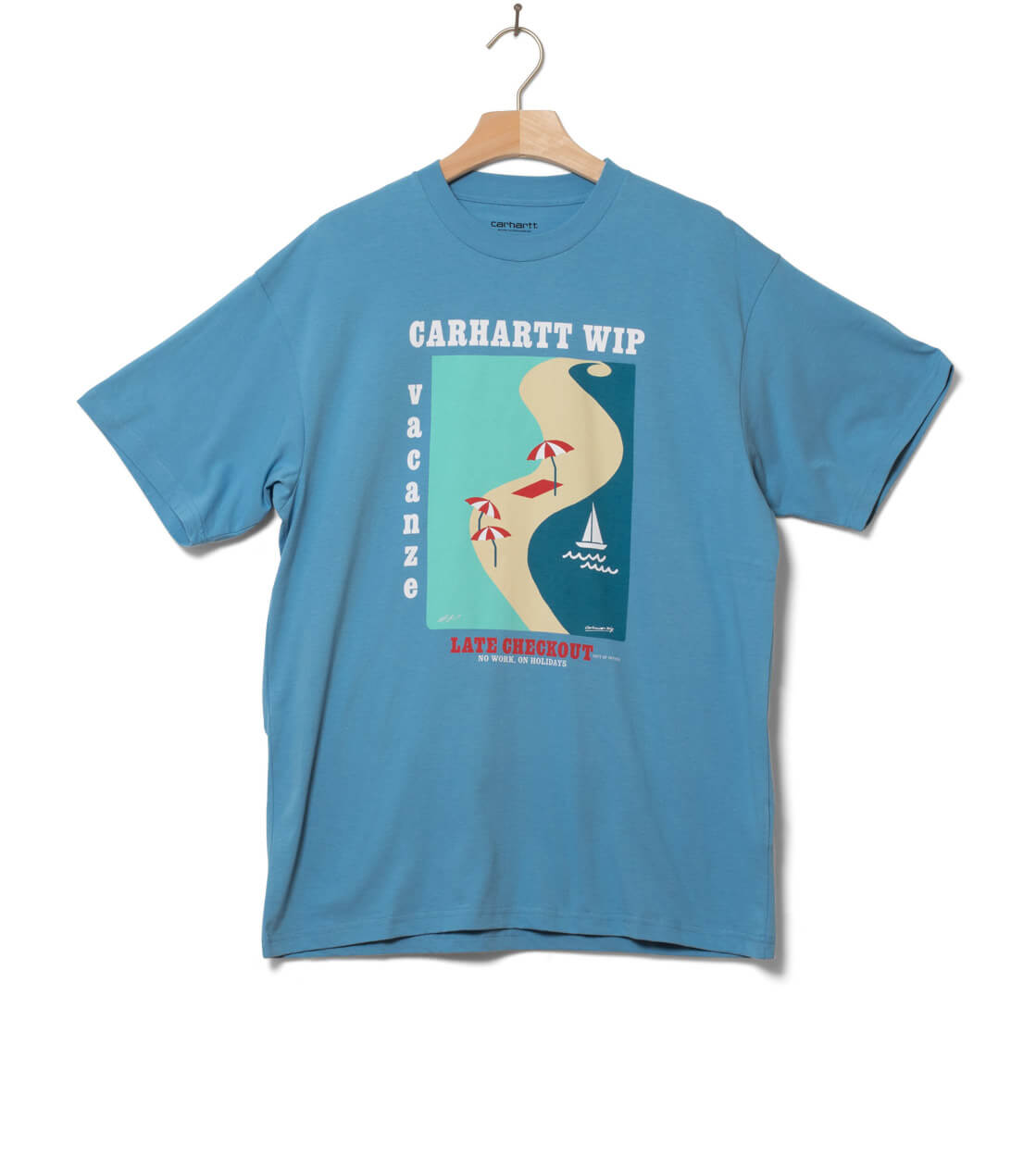 Carhartt WIP T-Shirt Vacanze blue piscine