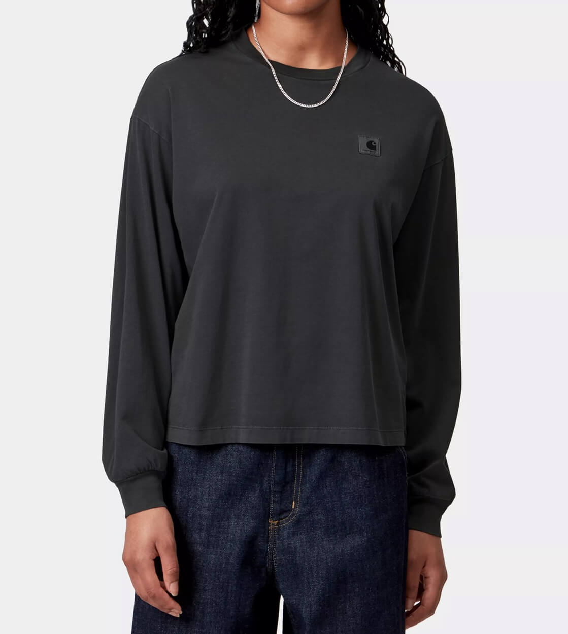 Carhartt WIP W Longsleeve Nelson black garment dyed