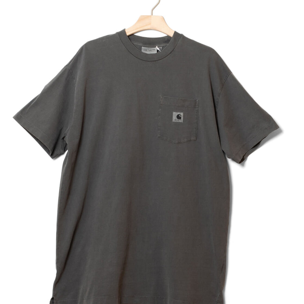 Carhartt WIP W T-Shirt Nelson Grand grey graphite garment dyed