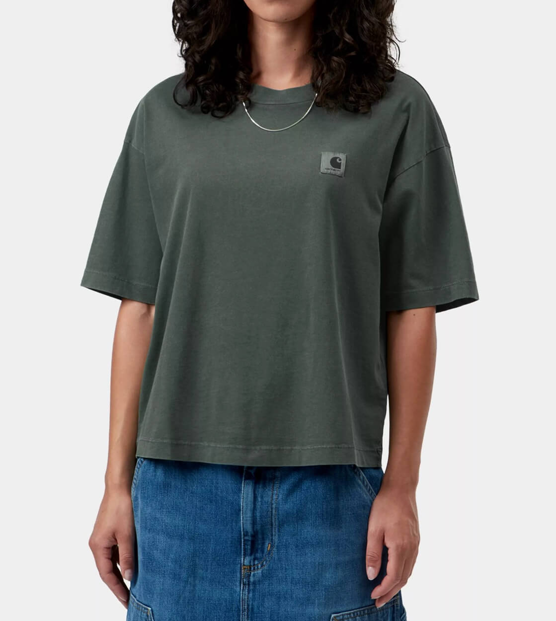 Carhartt WIP W T-Shirt Nelson green dark scarab garment dyed