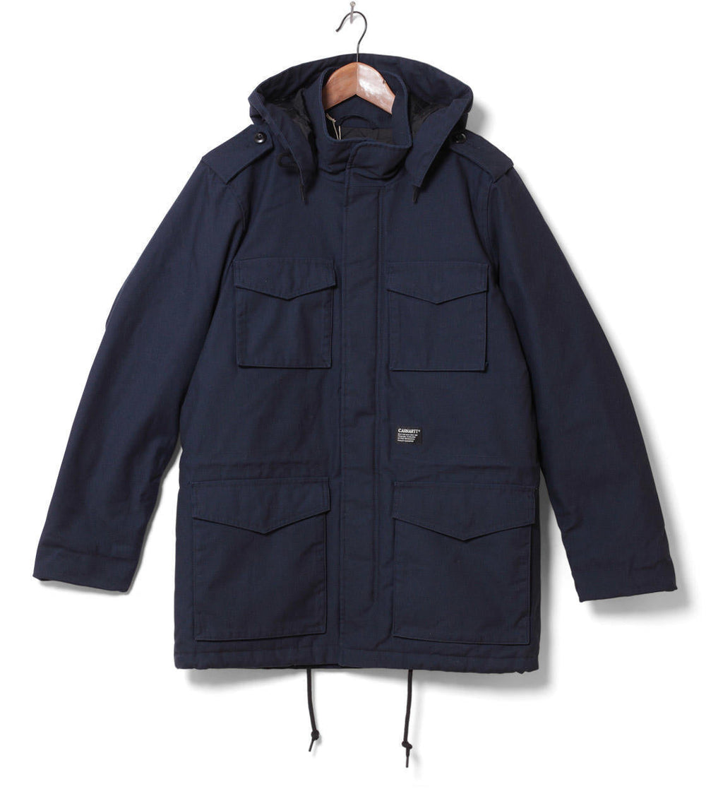 Carhartt WIP Winterjacket Hickman Coat blue navy