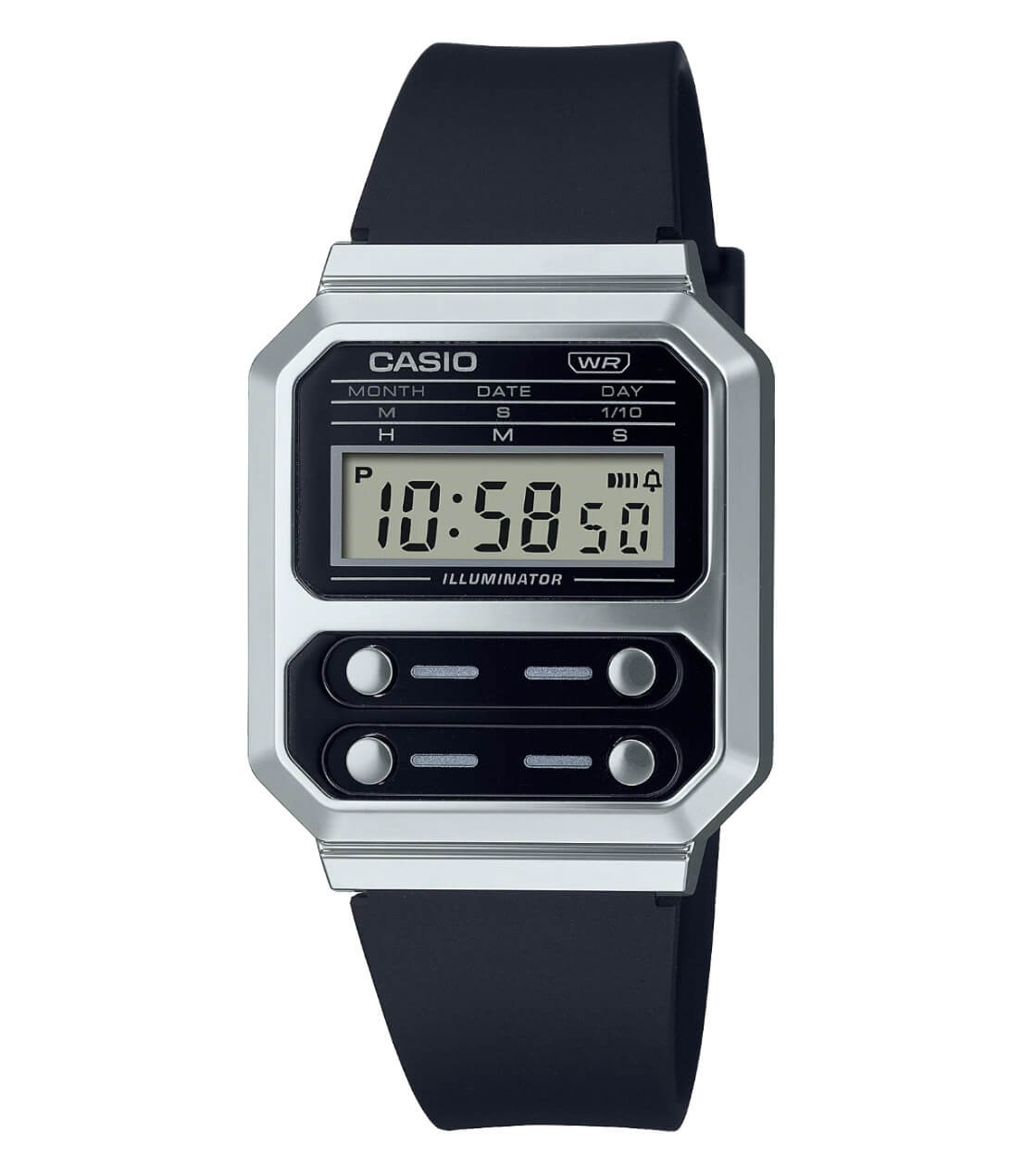 Casio Watch A100WEF silver/black