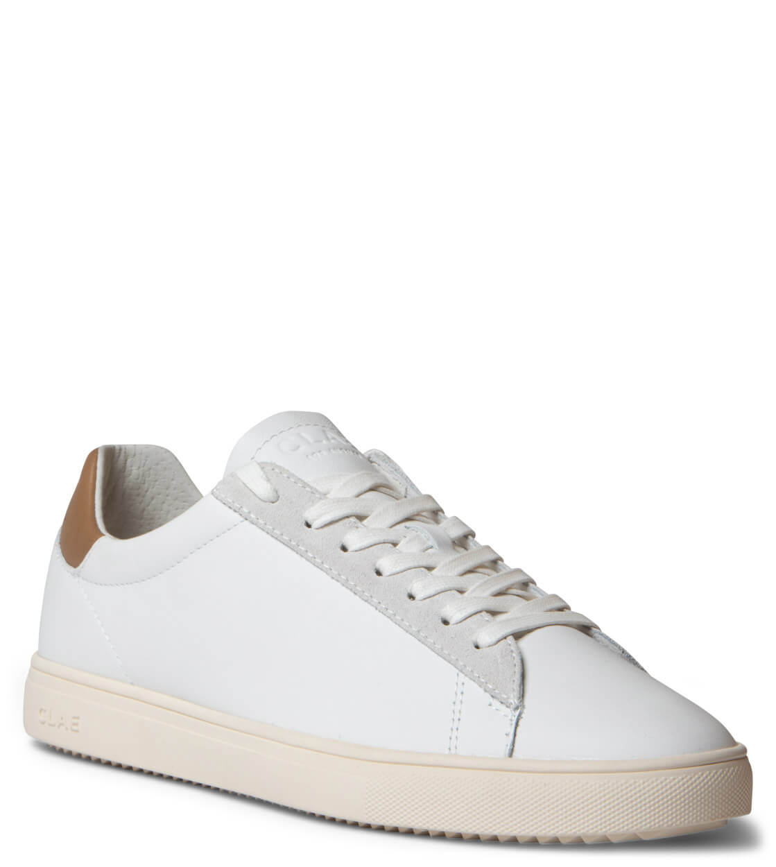 Clae Shoes Bradley California Leather white camel