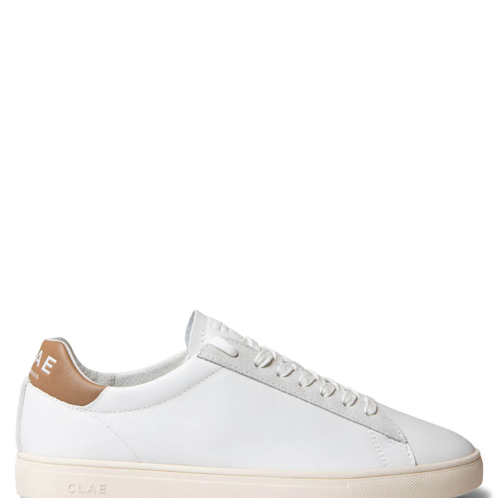 Clae Shoes Bradley California Leather white camel
