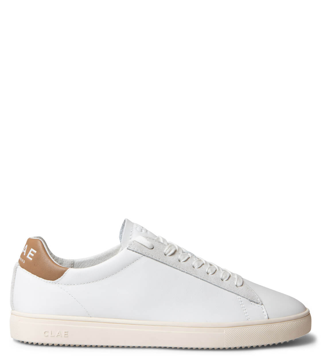 Clae Shoes Bradley California Leather white camel